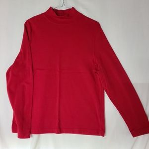 Croft & Barrow Large Red Mock Turtleneck